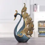 Een Paar Gouden Zwaan Liefhebbers Home Decor Aardewerk Porselein Beeldjes Bruiloft Decoratie Liefhebbers Gift 0861732c 9576 4b87 be53 7d0211368ec3