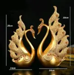Een Paar Gouden Zwaan Liefhebbers Home Decor Aardewerk Porselein Beeldjes Bruiloft Decoratie Liefhebbers Gift 17967a3b 7871 4520 a81f 78e1e2fd5567