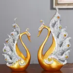 Een Paar Gouden Zwaan Liefhebbers Home Decor Aardewerk Porselein Beeldjes Bruiloft Decoratie Liefhebbers Gift 1f53f6bf 1853 4352 b2f4 b800568b31a6