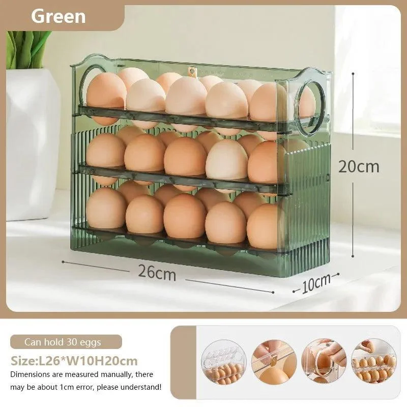 Egg Storage Box: Refrigerator Organizer for Fresh-keeping Eggs -