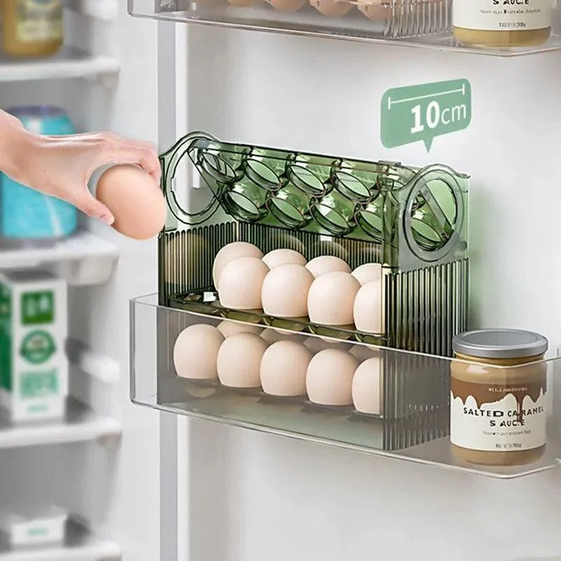 Egg Storage Box: Refrigerator Organizer for Fresh-keeping Eggs -
