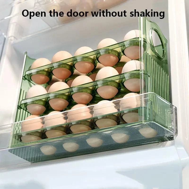 Egg Storage Box: Refrigerator Organizer for Fresh-keeping Eggs -