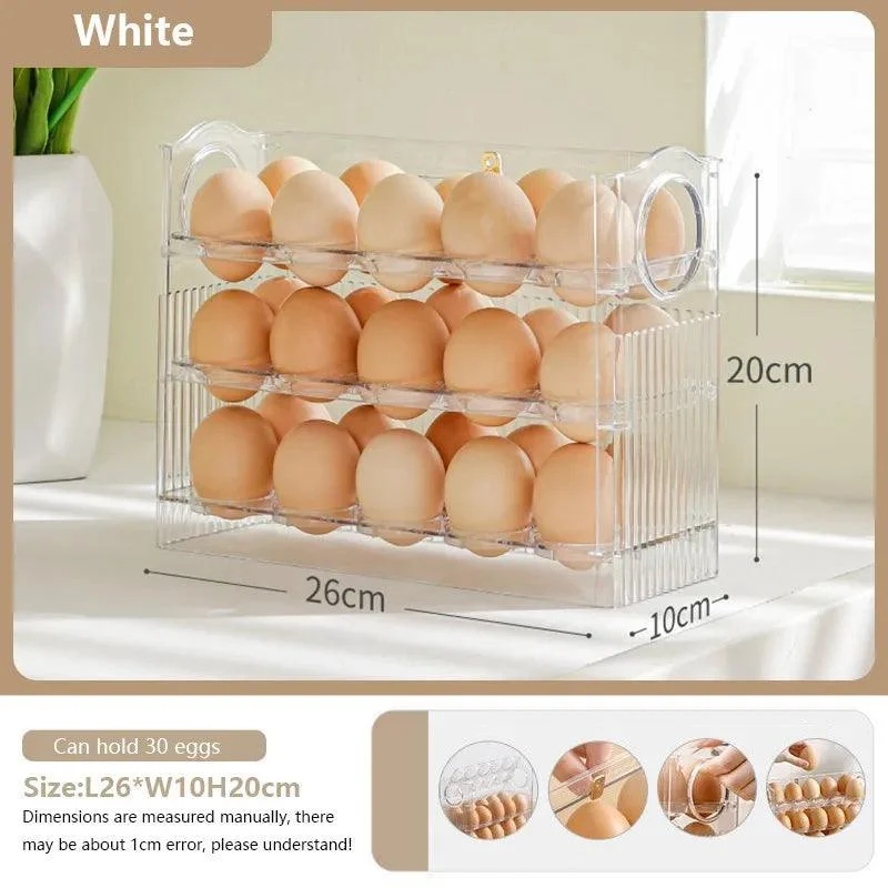 Egg Storage Box: Refrigerator Organizer for Fresh-keeping Eggs -