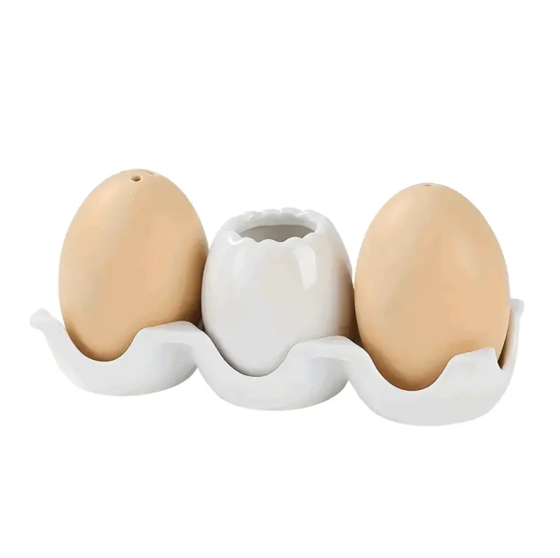 EggstraTrio Ceramic Egg Spice Bottle Set tag1