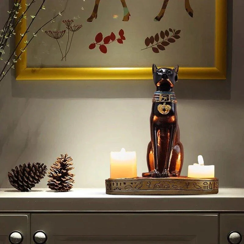 Egyptian Cat Candle Holder -  - #tag1#