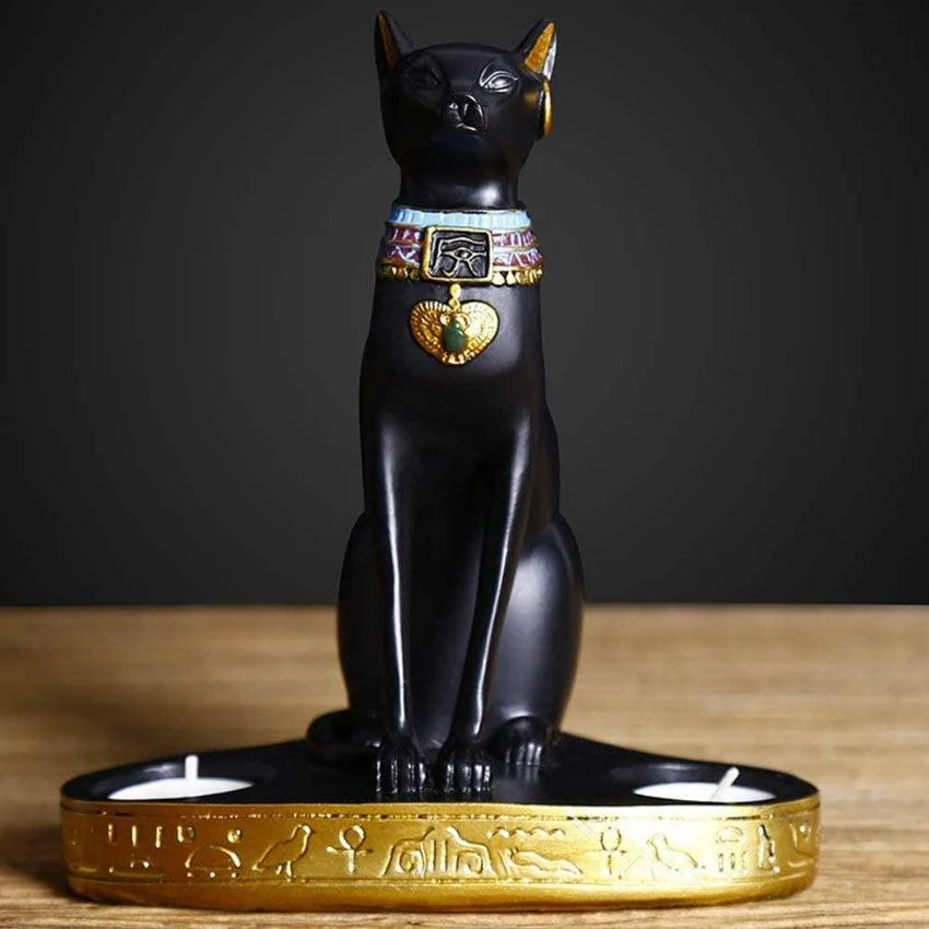 Egyptian Cat Candle Holder -  - #tag1#