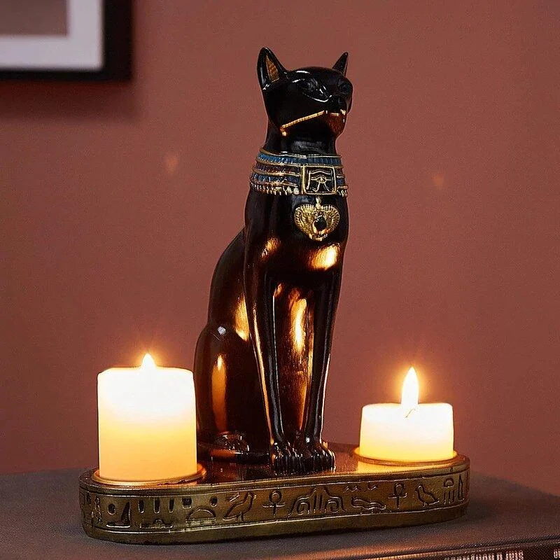 Egyptian Cat Candle Holder -  - #tag1#
