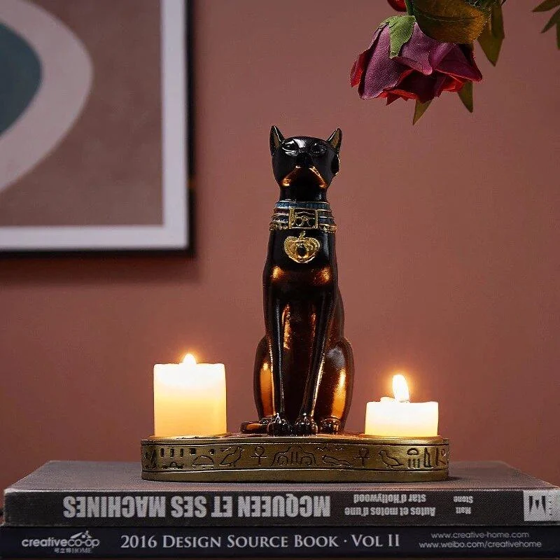 Egyptian Cat Candle Holder -  - #tag1#