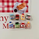 Eight Piece Set Of Food Fridge Magnets tag1