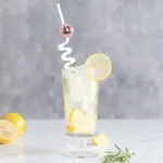 Eight Piece Set Of Sparkling Disco Ball Straws tag1