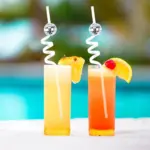 Eight Piece Set Of Sparkling Disco Ball Straws tag1