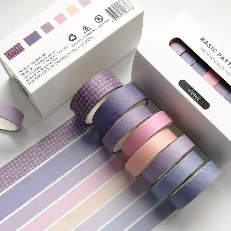 Eight Piece Solid Colour Tape Set -  - #tag1#