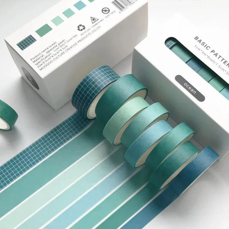 Eight Piece Solid Colour Tape Set -  - #tag1#