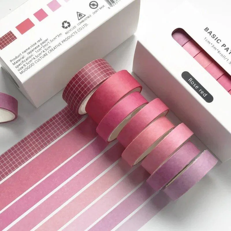 Eight Piece Solid Colour Tape Set -  - #tag1#