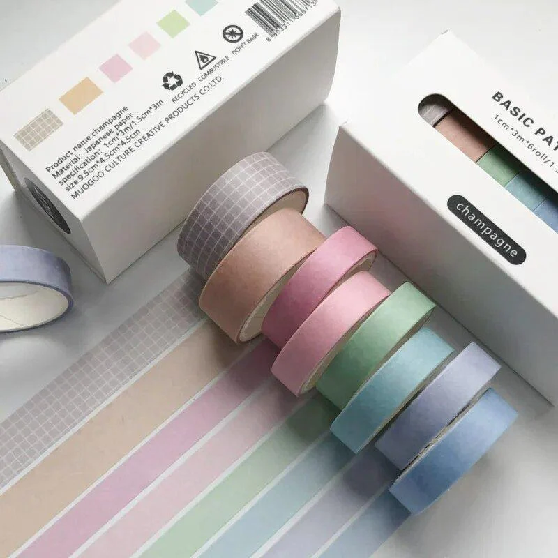 Eight Piece Solid Colour Tape Set -  - #tag1#