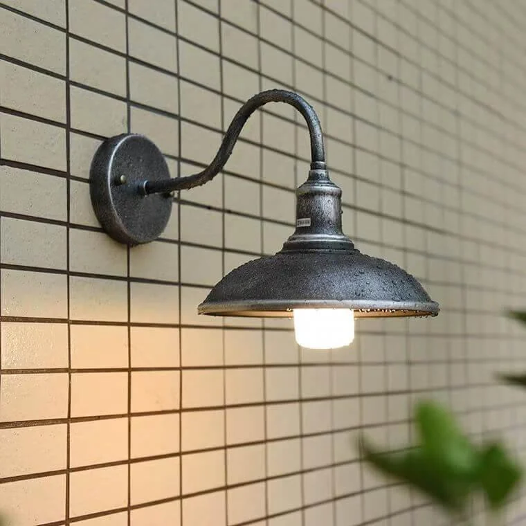 EisenGlow - Retro outdoor wall lamp with 1 iron dome light -  - #tag1#