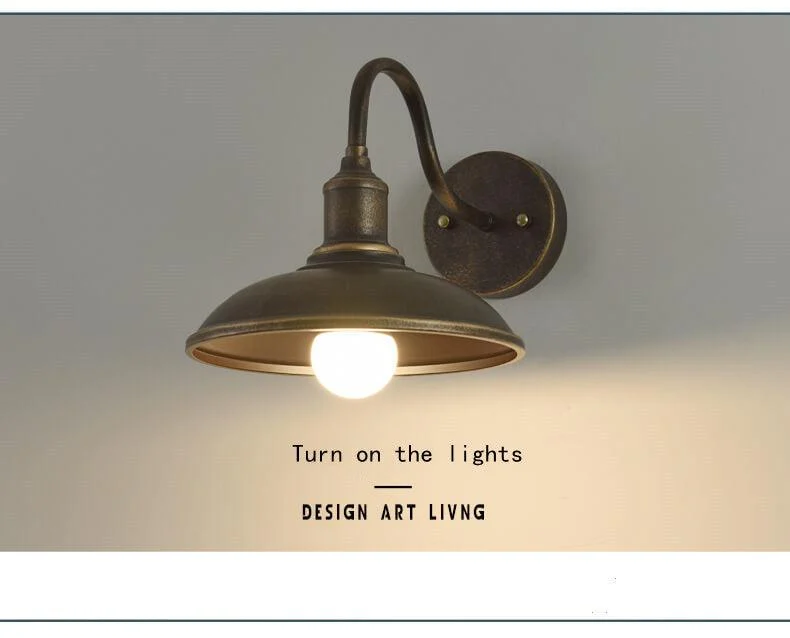 EisenGlow - Retro outdoor wall lamp with 1 iron dome light -  - #tag1#