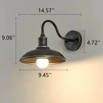 EisenGlow - Retro outdoor wall lamp with 1 iron dome light -  - #tag1#