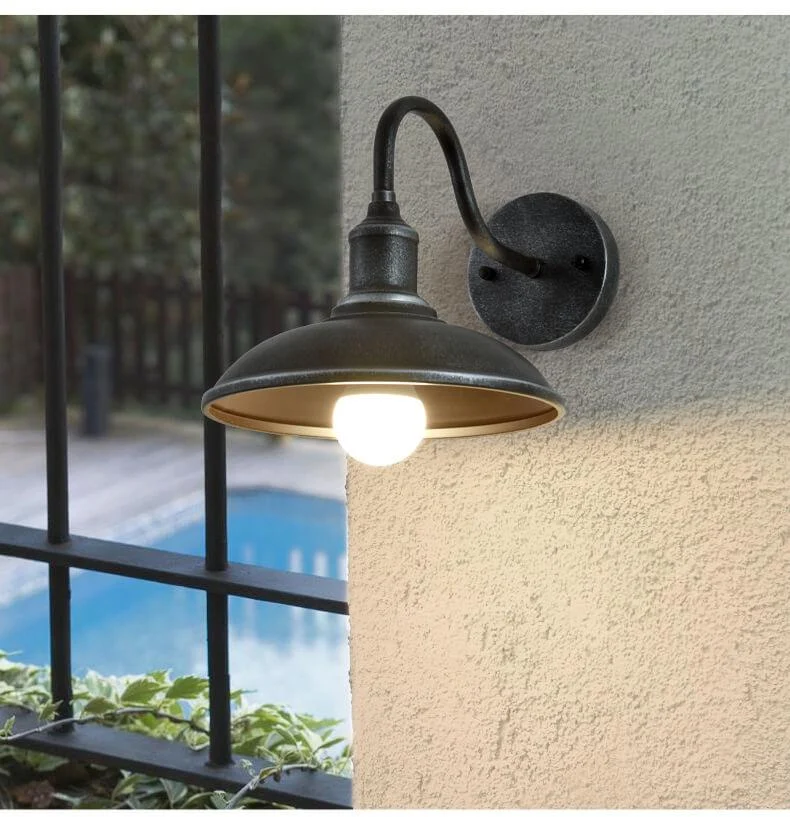 EisenGlow - Retro outdoor wall lamp with 1 iron dome light -  - #tag1#