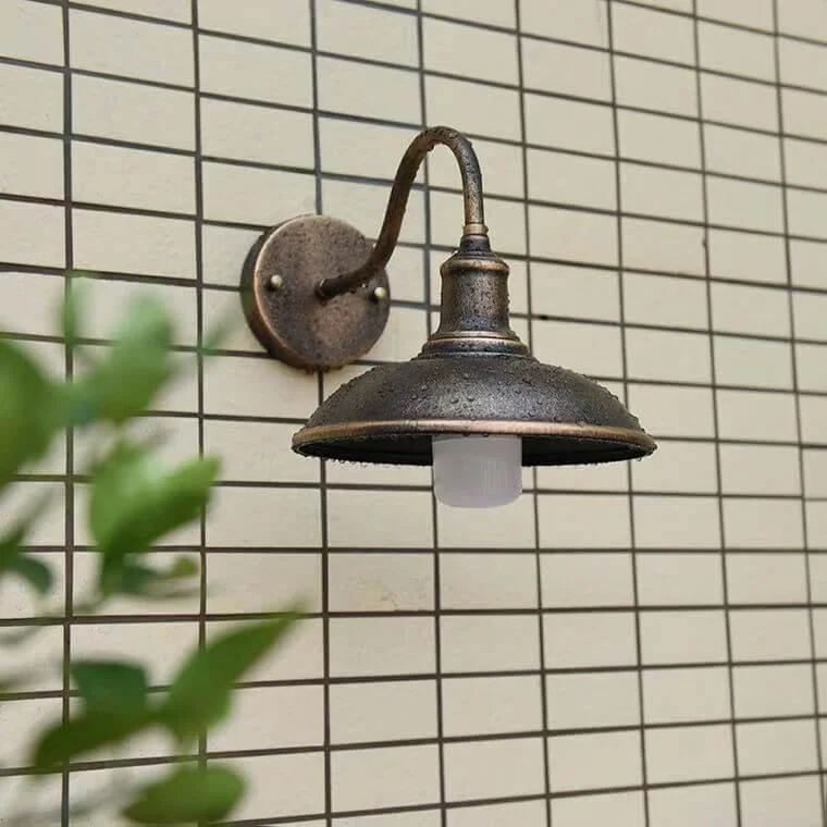 EisenGlow - Retro outdoor wall lamp with 1 iron dome light -  - #tag1#