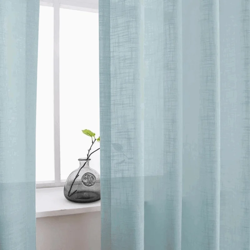 Ela - Semi-transparent Linen Curtains Soft Hood -  - #tag1#