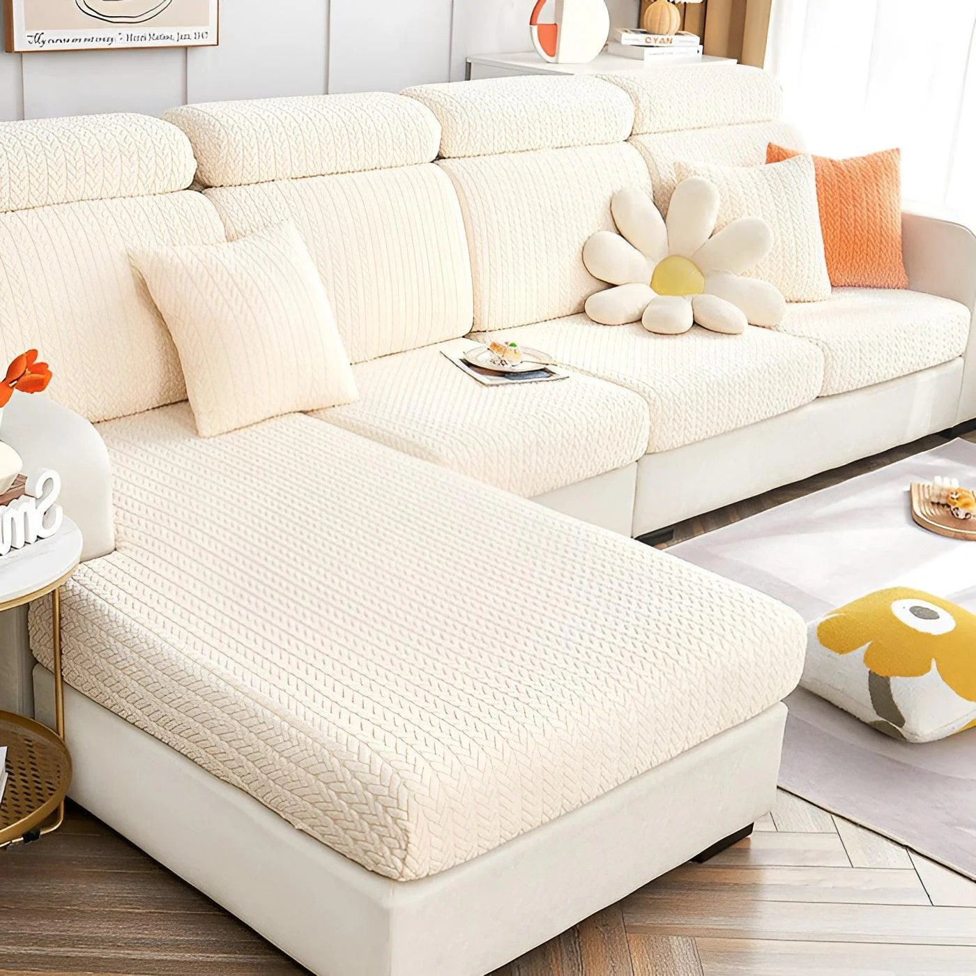 ElasticEase Sofa Cover - stretchable Jacquard sofa cover -  - #tag1#