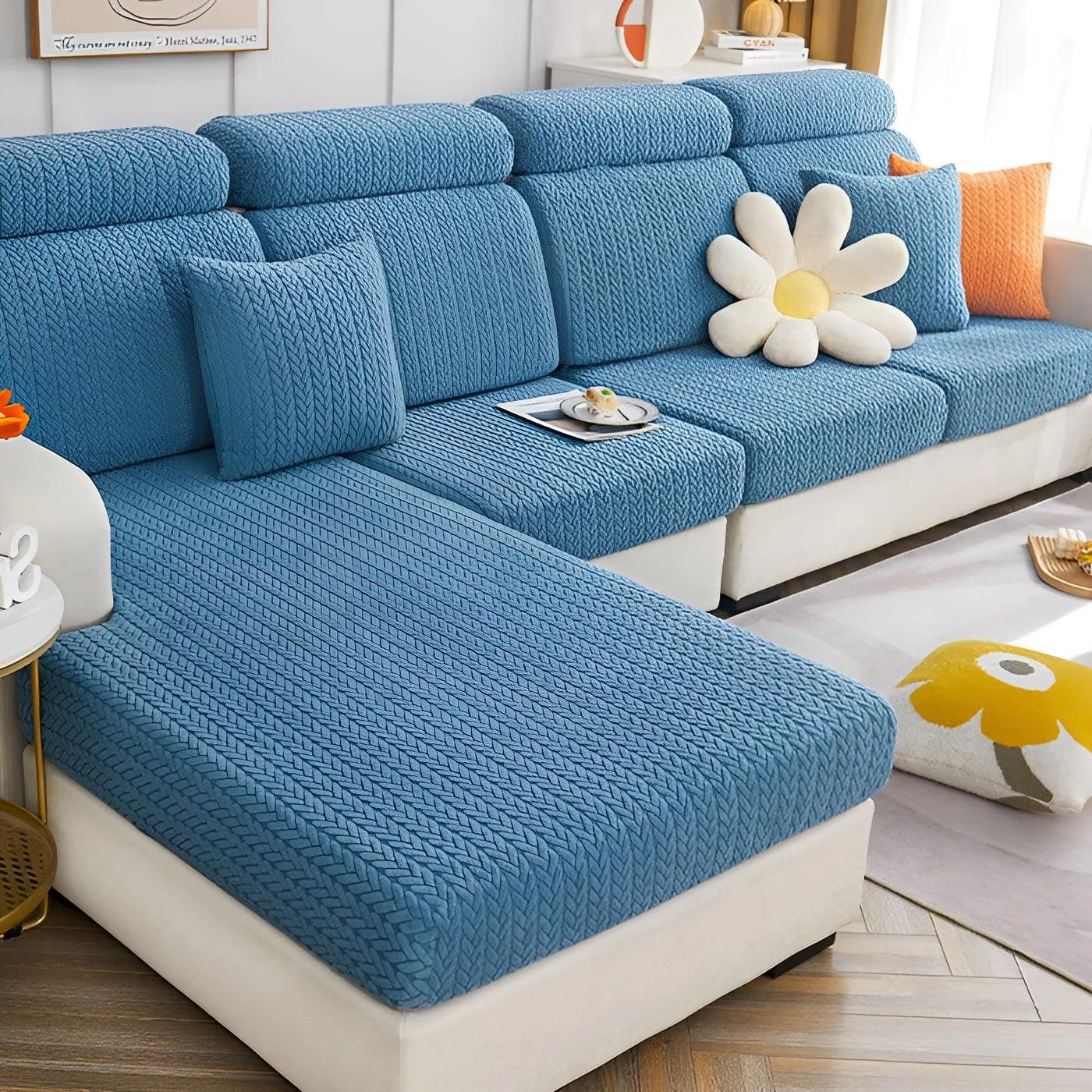 ElasticEase Sofa Cover - stretchable Jacquard sofa cover -  - #tag1#