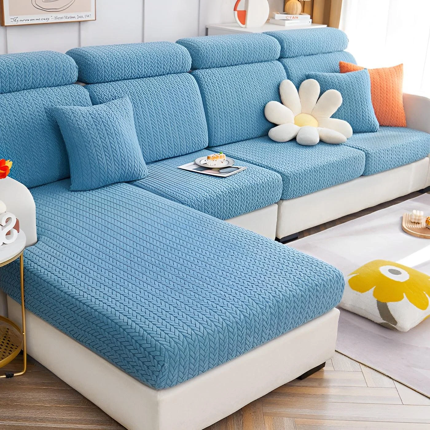 ElasticEase Sofa Cover - stretchable Jacquard sofa cover -  - #tag1#
