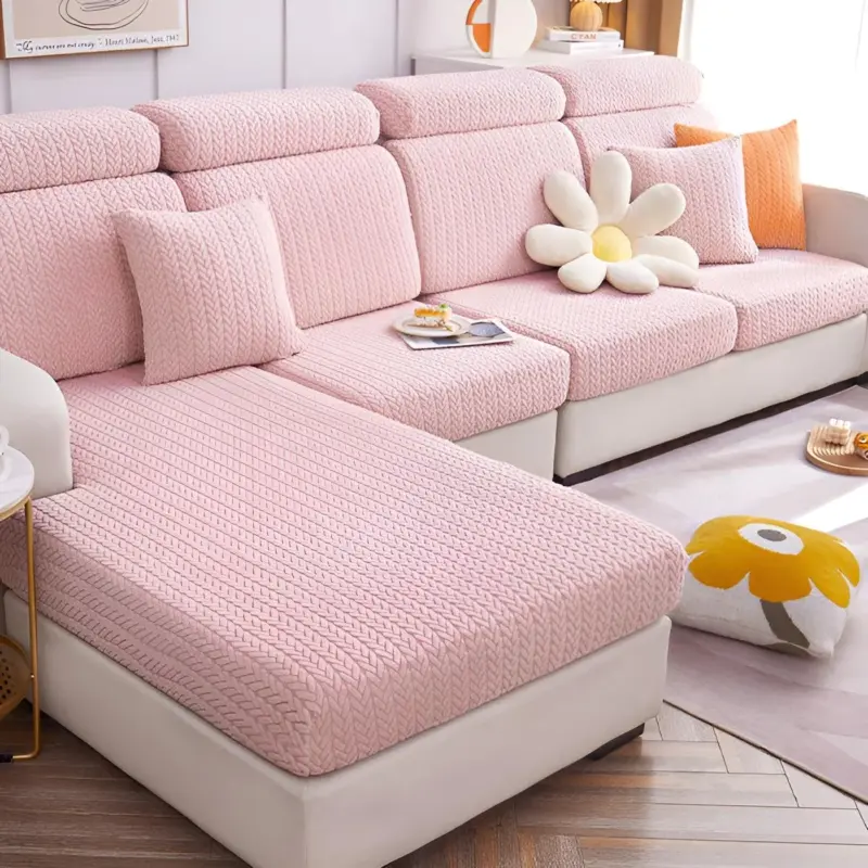 ElasticEase Sofa Cover stretchable Jacquard sofa cover tag1