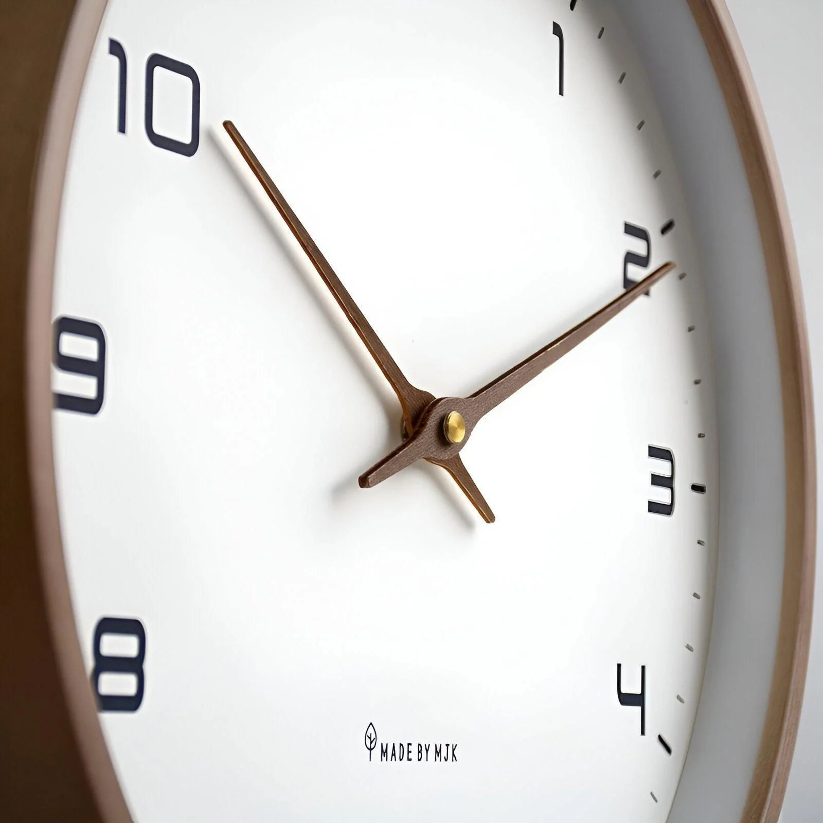 EleQuartz Clock - Round Wall Clock - Nordic Wood Wall Clock -  - #tag1#