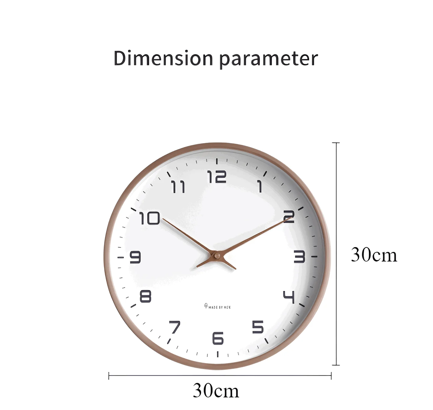 EleQuartz Clock - Round Wall Clock - Nordic Wood Wall Clock -  - #tag1#