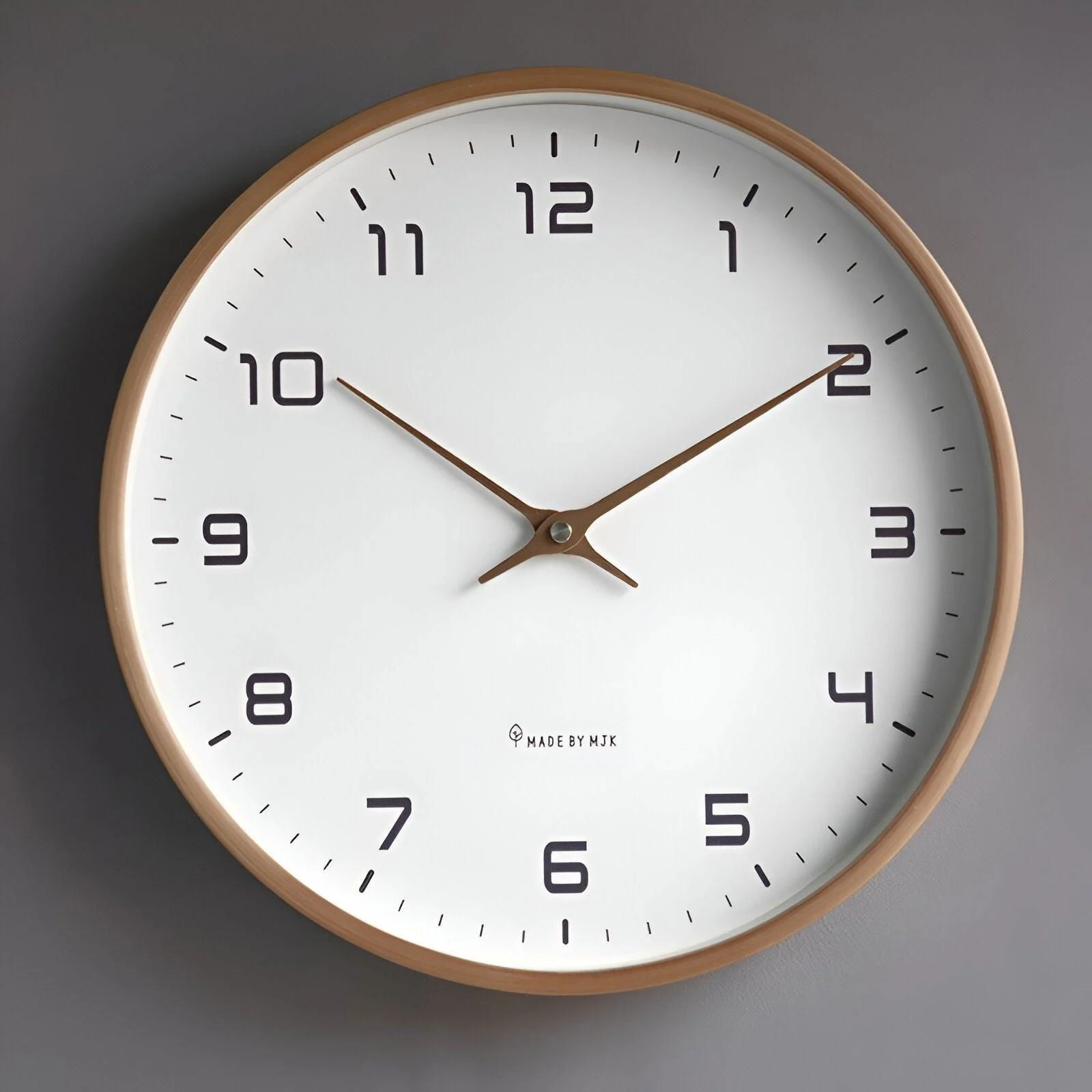 EleQuartz Clock - Round Wall Clock - Nordic Wood Wall Clock -  - #tag1#
