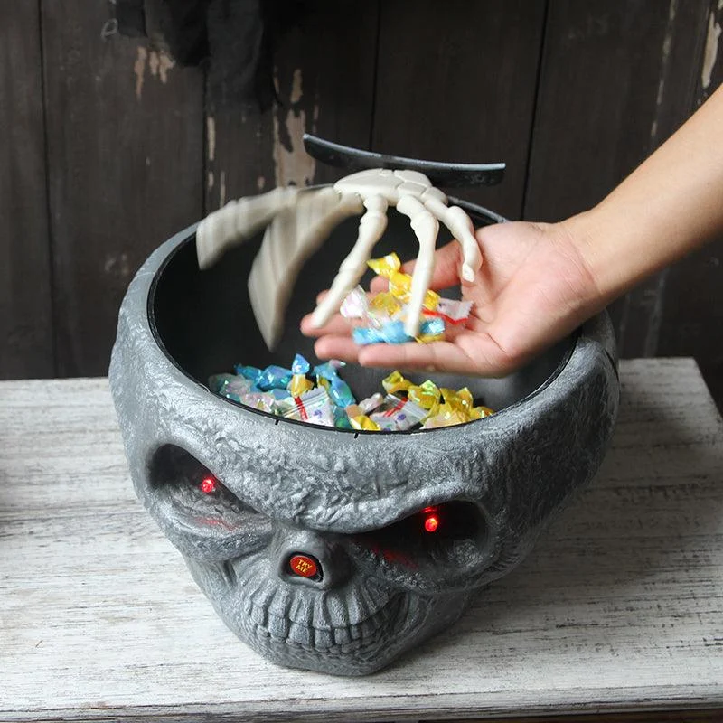 Electric Halloween Decoration Ghost Hand Candy Bowl -  - #tag1#