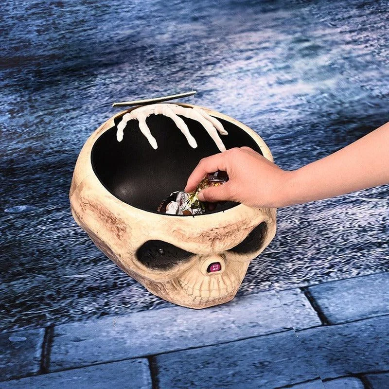 Electric Halloween Decoration Ghost Hand Candy Bowl -  - #tag1#