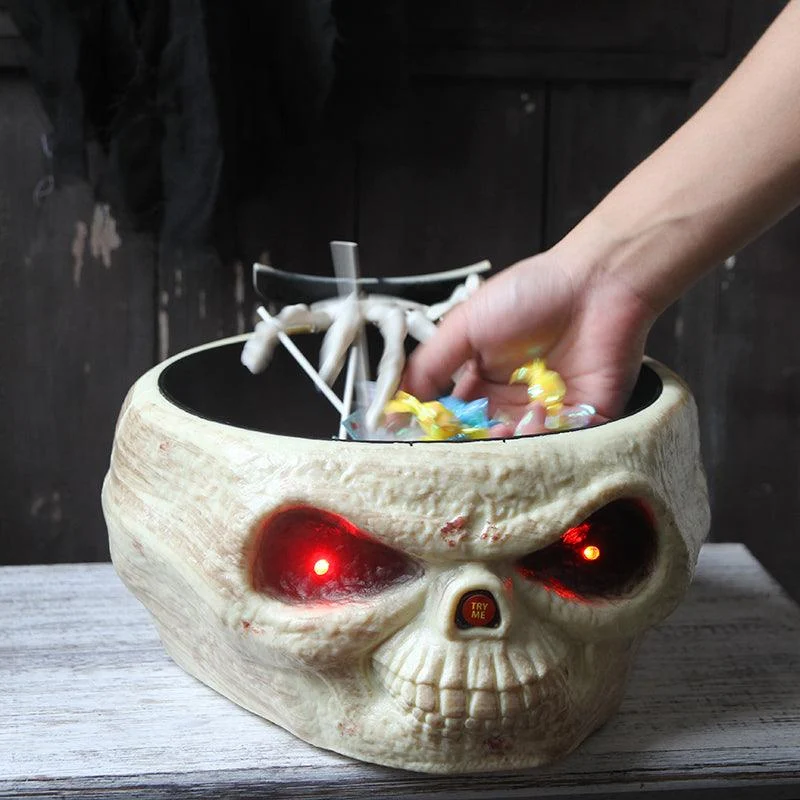 Electric Halloween Decoration Ghost Hand Candy Bowl -  - #tag1#