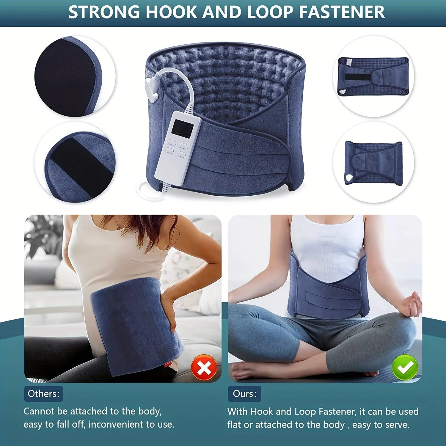 Electric Heating Pad Lumbar Heating Pad LED Display With 4 Timing  Settings models -  - #tag1#