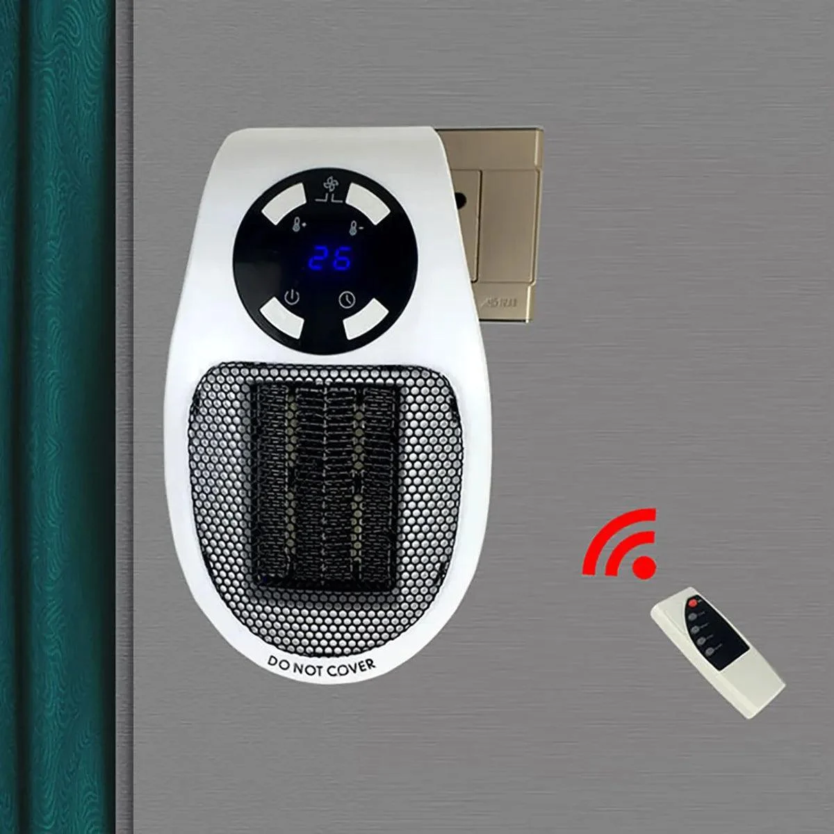 Electric Portable Space Fan Heater With Remote Control -  - #tag1#
