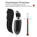 Electric Portable Space Fan Heater With Remote Control tag1