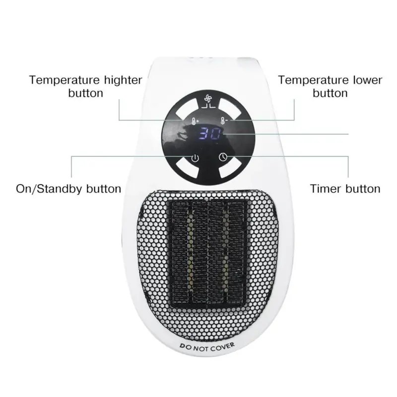 Electric Portable Space Fan Heater With Remote Control tag1