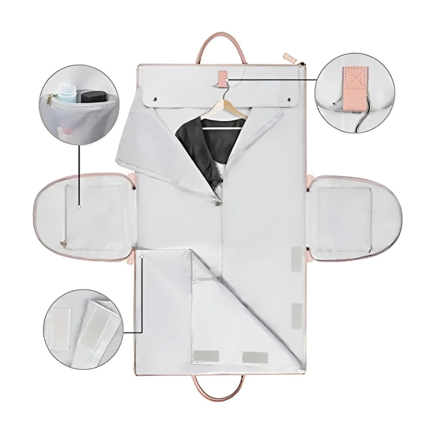 ElegaFold - Elegant Leather Dress Organizer, foldable Travel Bag -  - #tag1#