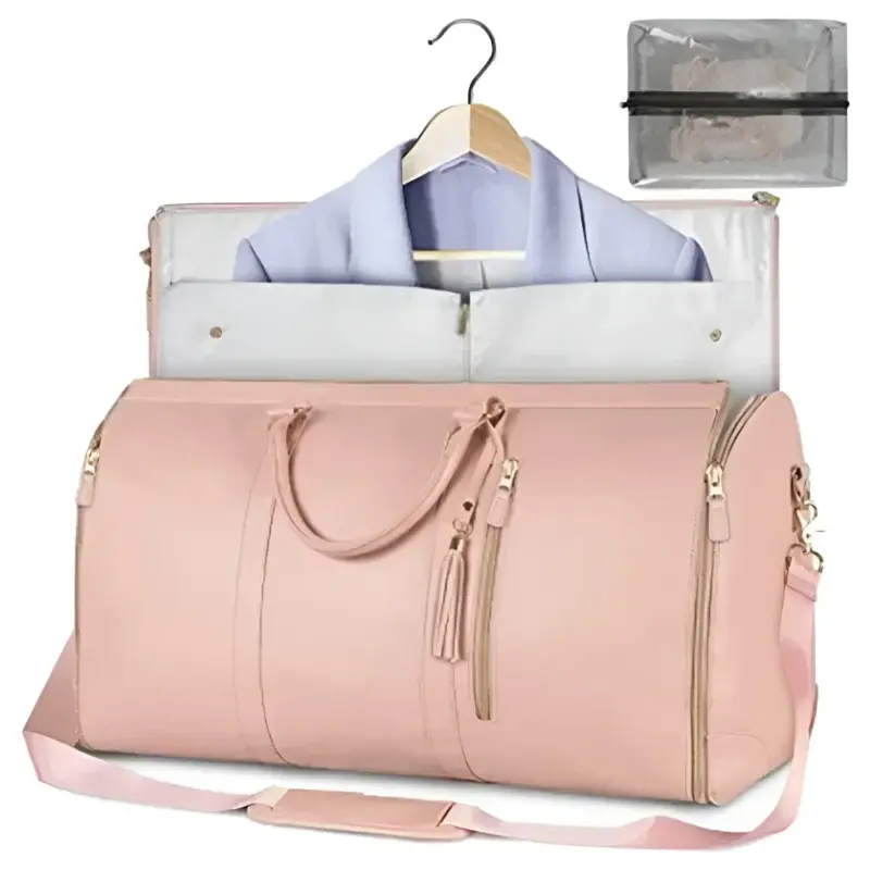 ElegaFold Elegant Leather Dress Organizer foldable Travel Bag tag1