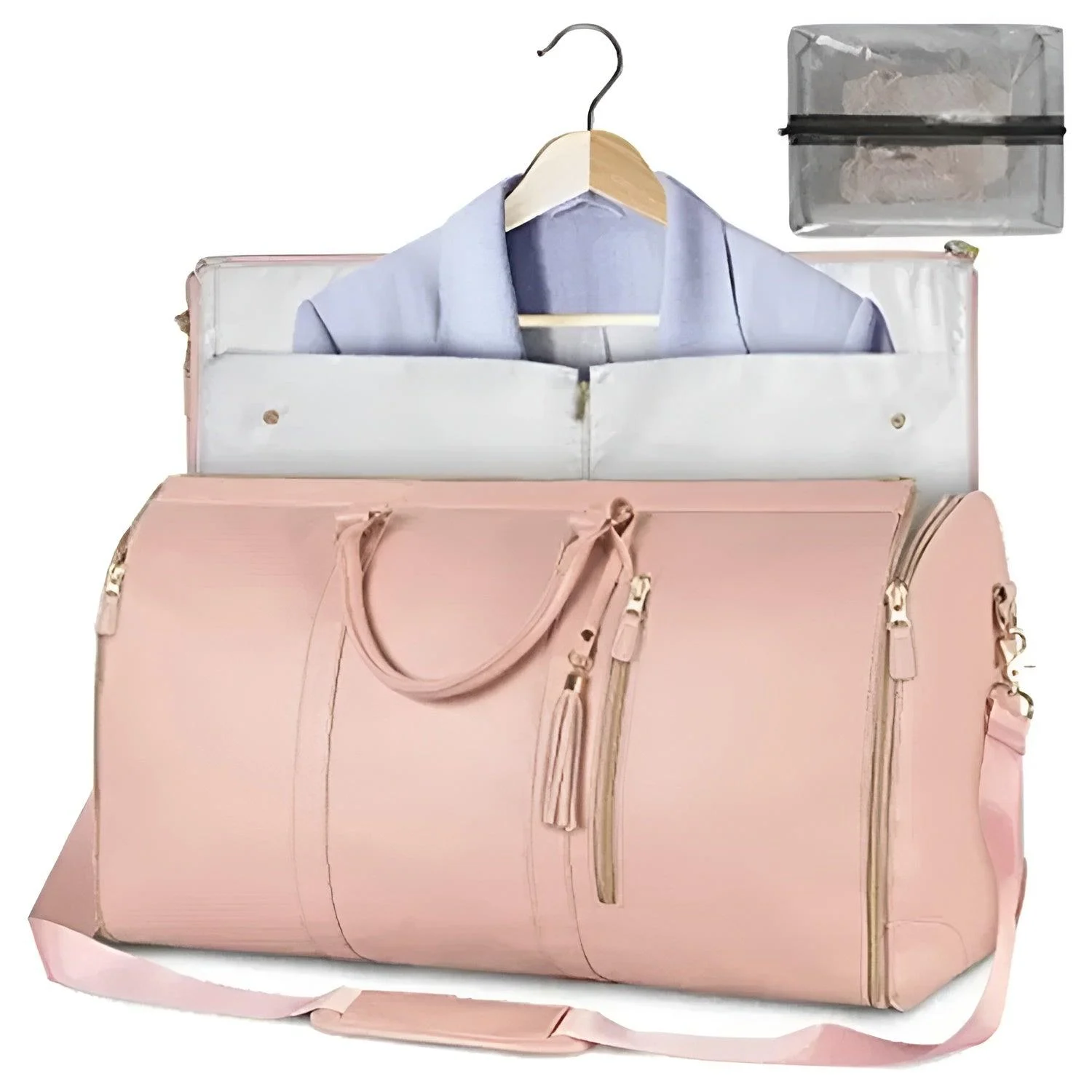 ElegaFold - Elegant Leather Dress Organizer, foldable Travel Bag -  - #tag1#