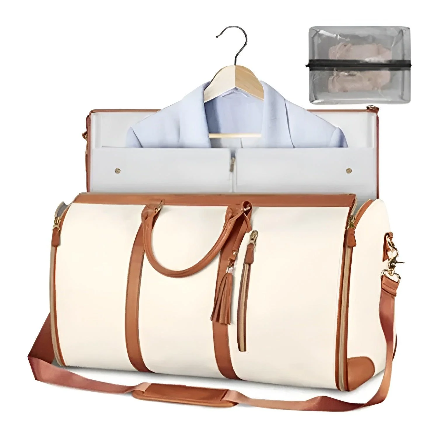 ElegaFold - Elegant Leather Dress Organizer, foldable Travel Bag -  - #tag1#