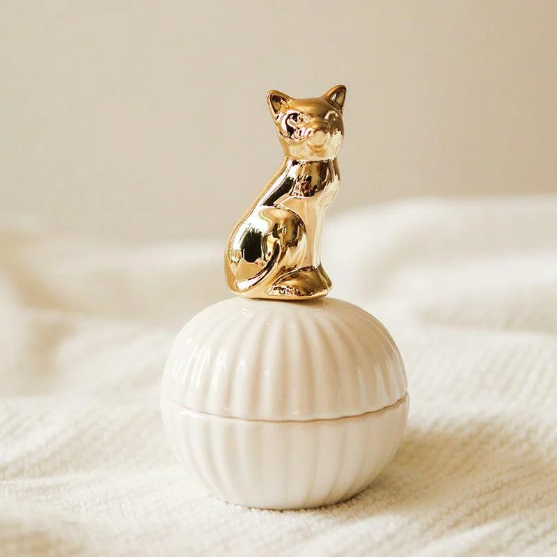 Elegance Animal Figurine Handle Jewelry Storage Jar -  - #tag1#