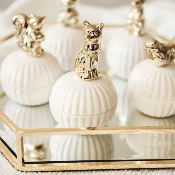 Elegance Animal Figurine Handle Jewelry Storage Jar -  - #tag1#