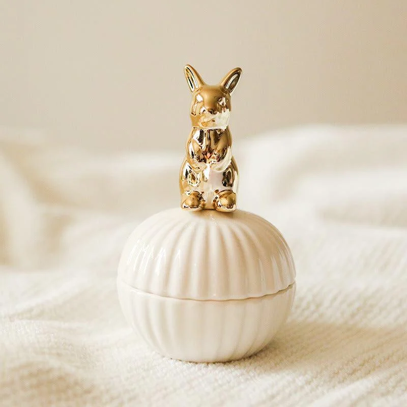 Elegance Animal Figurine Handle Jewelry Storage Jar -  - #tag1#