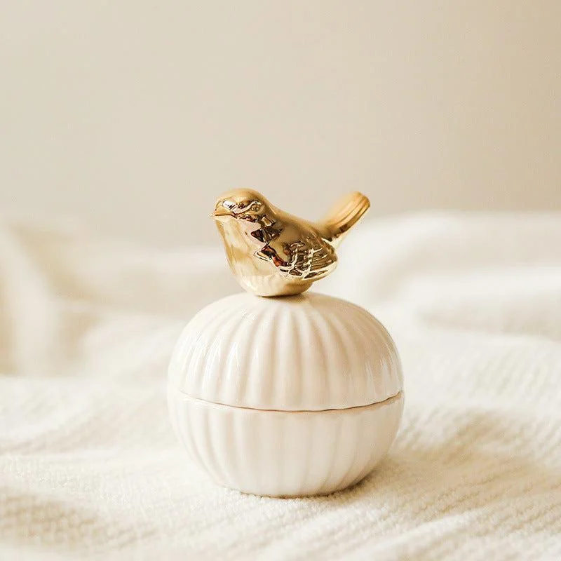 Elegance Animal Figurine Handle Jewelry Storage Jar -  - #tag1#