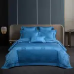 Elegance Blue Duvet Cover Set made of Egyptian Cotton tag1