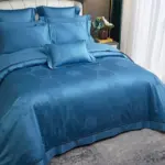 Elegance Blue Duvet Cover Set made of Egyptian Cotton tag1