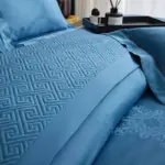 Elegance Blue Duvet Cover Set made of Egyptian Cotton tag1